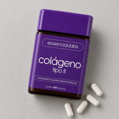 02 POTES Colágeno Tipo 2 45mg 60 Doses