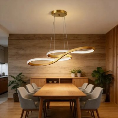 VOLTIS - Luminária Pendente LED Moderna Bivolt com 3 Cores e Brilho Regulável
