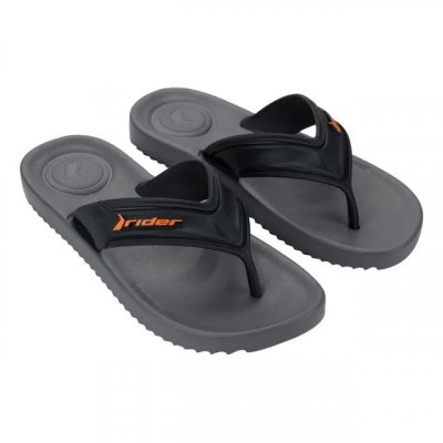Chinelo Rider Trace Masculino 12608 Cinza/preto/laranja Liso (39/40)