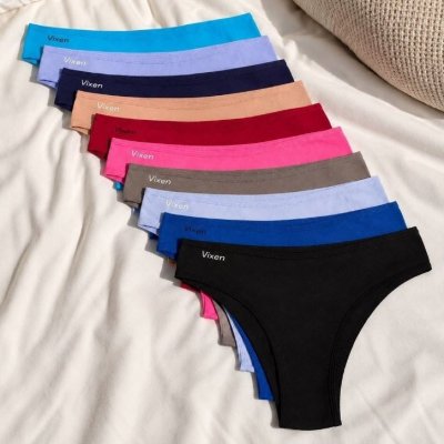 Kit 10 Calcinha Feminina De Algodão Tanga