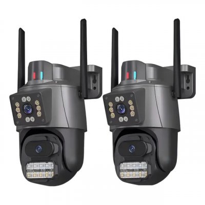 Kit 2 Câmera Segurança Ip App Icsee Lente Dupla Cor Preto — Review