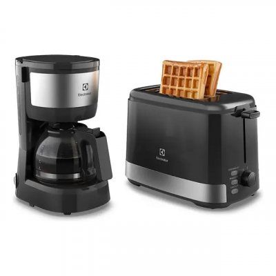 Kit Café da Manhã Electrolux: Cafeteira ECM10 15 Xícaras + Torradeira Efficient ETS10 8 Níveis