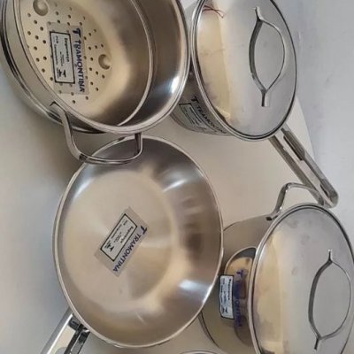 Jogo de Panelas de Aço Inox Tramontina 5 Peças