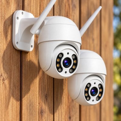 Kit 2 Câmeras IP WiFi iCSee IR Prova d'água