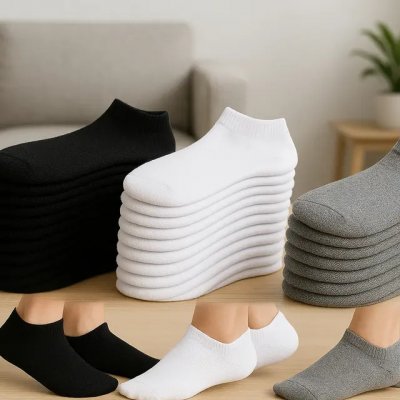 Kit 24 Pares Meia Soquete Cano Curto Unissex Cores