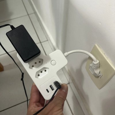 Conector de Extensão Portátil 3 Universal Plug