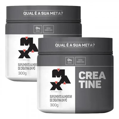 Creatina Max Titanium em pó Sem sabor — 2 unidades de 300g
