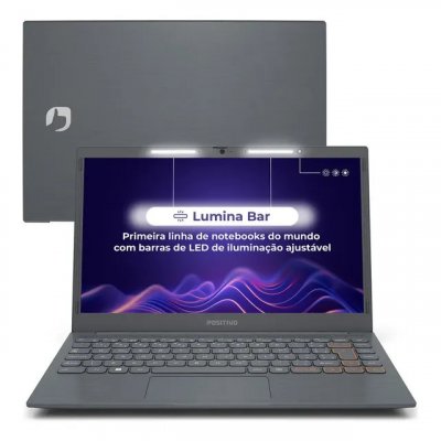 Notebook Positivo Vision C14 Intel® Celeron® (4GB, 128GB eMMC) — 14” HD Lumina BAR, Cinza