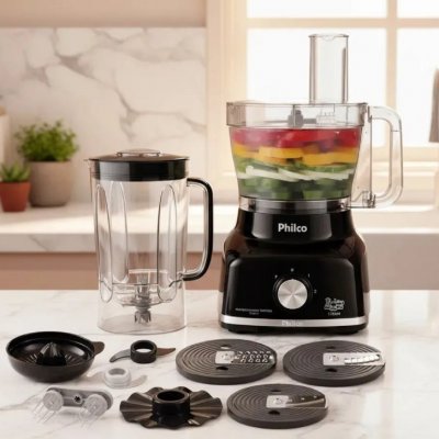 Multiprocessador Philco 1700W 9 em 1 Preto
