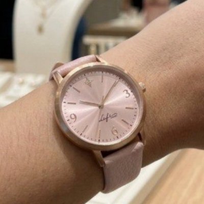 Relógio Life Realizações Couro Rosé
