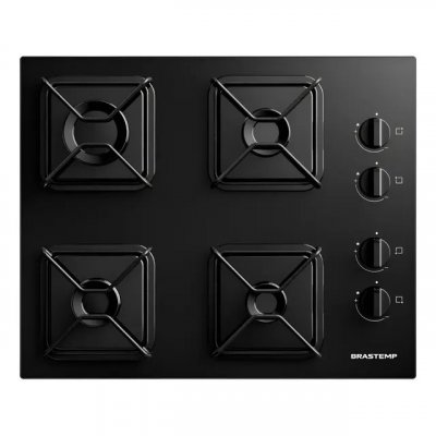 Cooktop Brastemp a Gás 4 Bocas com Grades de Ferro - BDD61BE: cooktop a gás compacto e resistente