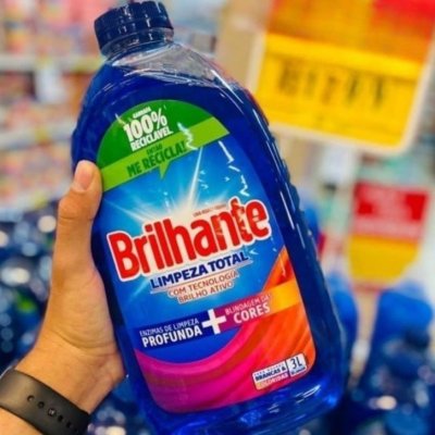 🧴 Brilhante Limpeza Total Lava Roupas Líquido 3L