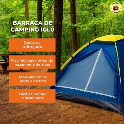 Barraca De Camping Para 4 Até Pessoas