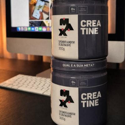 Creatina Max Titanium Pó Sem Sabor 300g x2