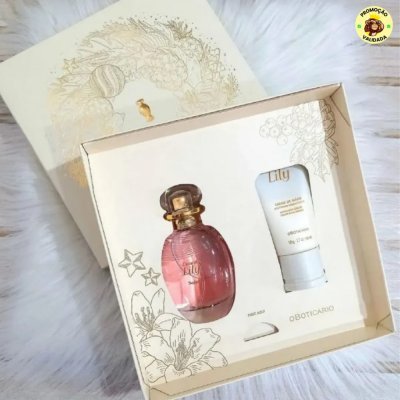 Kit Boticario Lily Soleil Perfume 75ml Creme de Maos 50g