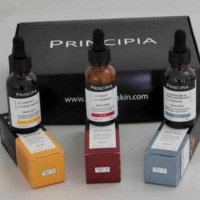 Kit 3 Séruns Principia Vitamina C + Retinol + Hialurônicos