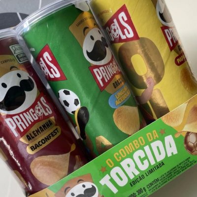Salgadinho Batata Frita Pringles Tripack Especial Festa do Futebol