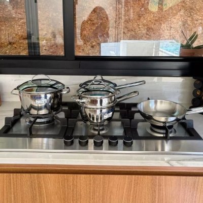 Jogo de Panelas de Aço Inox Tramontina 5 Peças