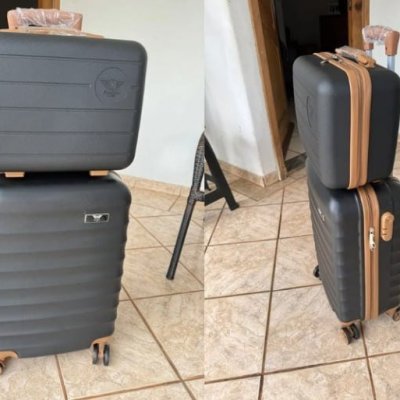 🧳  Kit Mala De Viagem Bordo Mão Pequena 10kg Abs Cadeado 360