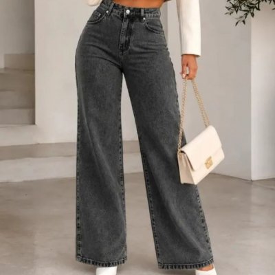 Calça Jeans Pantalona Wide Leg