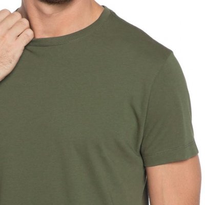 Camiseta Foxton Malha Pima Verde Oliva Liso