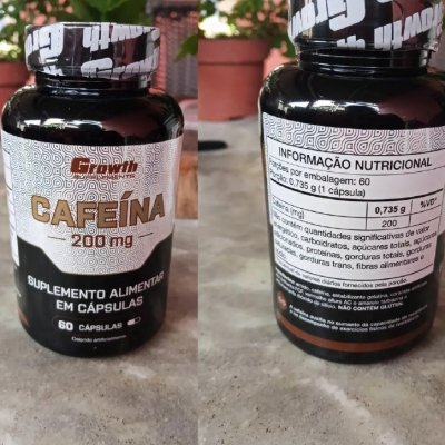 Cafeína 200mg (60 Caps) Termogênico Growth Supplements