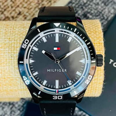 Relógio Tommy Hilfiger Toc Masculino Couro Preto