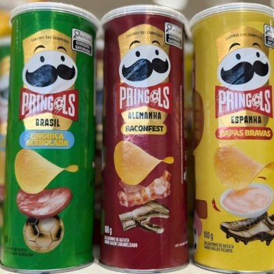 Batata Frita Pringles Tripack Especial Festa do Futebol