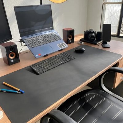 Mousepad Grande 90x40 Preto Couro