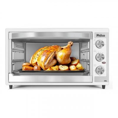 Forno Elétrico Philco 50L Branco PFE52B com Dupla Resistência