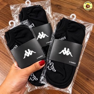 KAPPA ATE NA CANELA Kit com 9 Pares de Meias Kappa Sapatilha