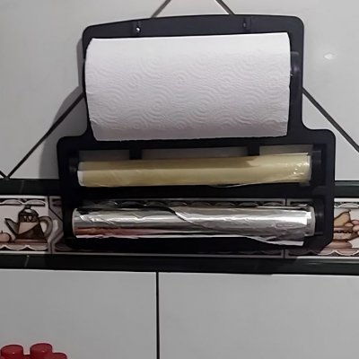 Porta Papel Toalha Triplo Suporte 3 em 1