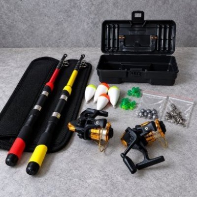 Kit Pesca Premium 2 Varas 2 Molinetes Maleta