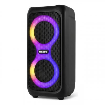 Caixa de Som Bluetooth Boombox 10W com 2 Alto-falantes, Bluetooth 5.0 e Rádio FM