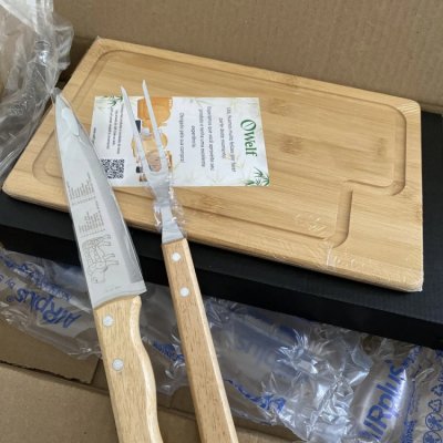 Kit Churrasco Tábua Faca Garfo Personalizado