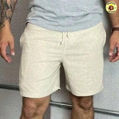Kit 2 Shorts Linho Masculina