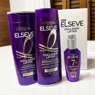 Elseve L'Oréal Colágeno Shampoo Condicionador Sérum