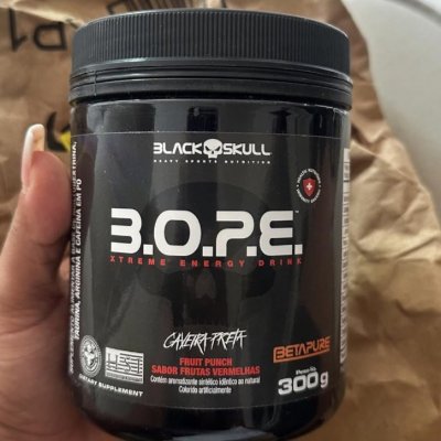 Pré-Treino B.O.P.E. Black Skull, Sabor Frutas Vermelhas, 300g