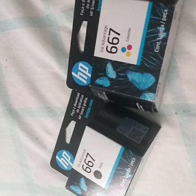 Kit Cartucho Tinta Original HP 667 Preto/colorido