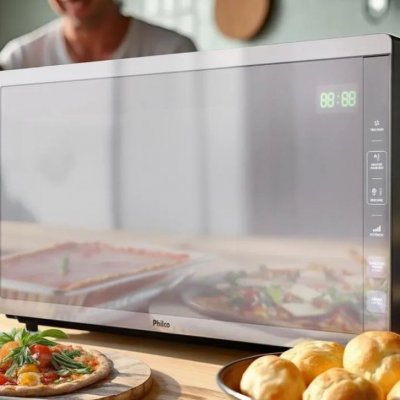 🪞  Micro-ondas 33L Philco Inox Espelhado