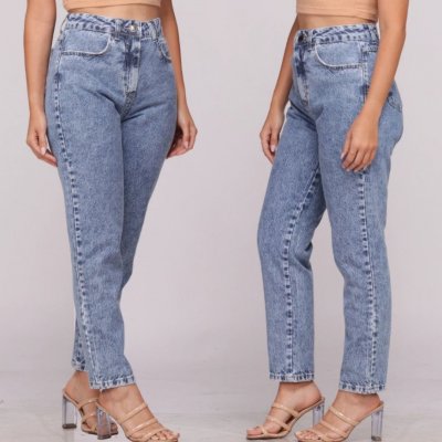 Calça Mom Jeans Cintura Alta Feminina