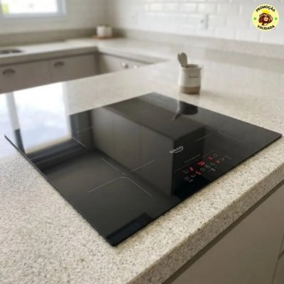 Cooktop de Inducao 4 Bocas Dako Supreme Preto com Trava de Seguranca