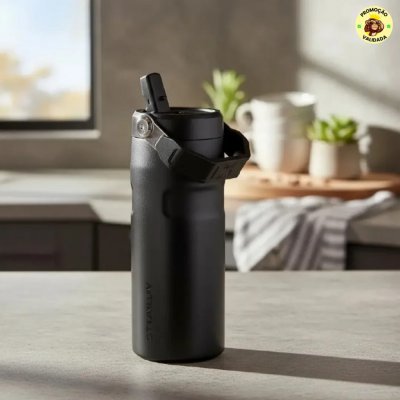 Garrafa Termica Stanley Aerolight Flip Straw Black 473ml