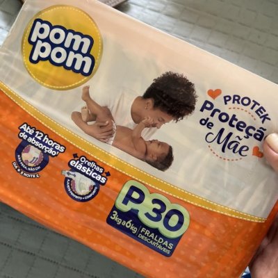 Fralda Pom Pom Protek Jumbo P 30 Unidades