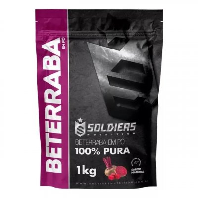 Beterraba em Pó Desidratada 1kg 100% Pura Soldiers Nutrition — Suplemento Pré-Treino Performance