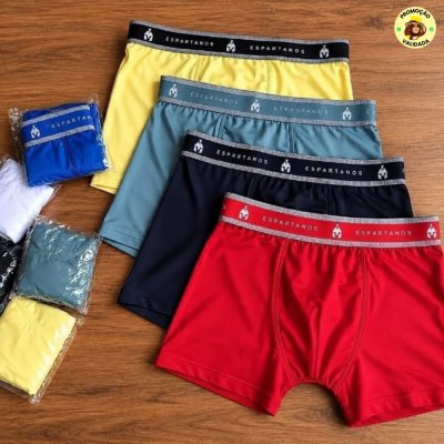 Kit com 5 Cuecas Boxer Microfibra