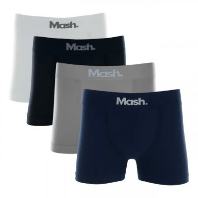 Kit 4 Cuecas Boxer Mash Poliamida Sem Costura - Box Original
