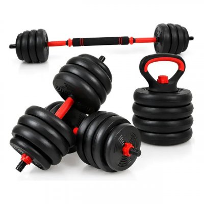 Halteres Peso De Musculação Kit Halteres E Anilhas 15kg Preto — Review
