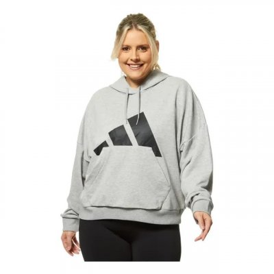 Moletom Feminino Big Logo French Terry Loose adidas M Cinza Liso