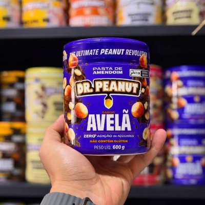 Pasta de Amendoim Avelã 600g C/ Whey Protein - Dr. Peanut